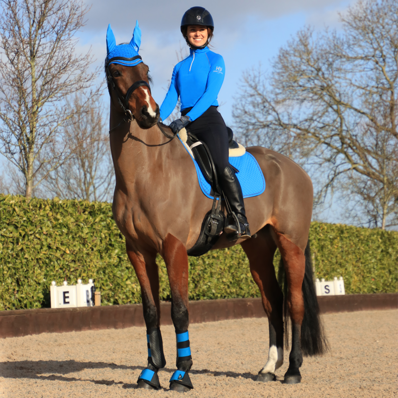 Hy Sport Active Dressage Saddle Pad - Jewel Blue-2